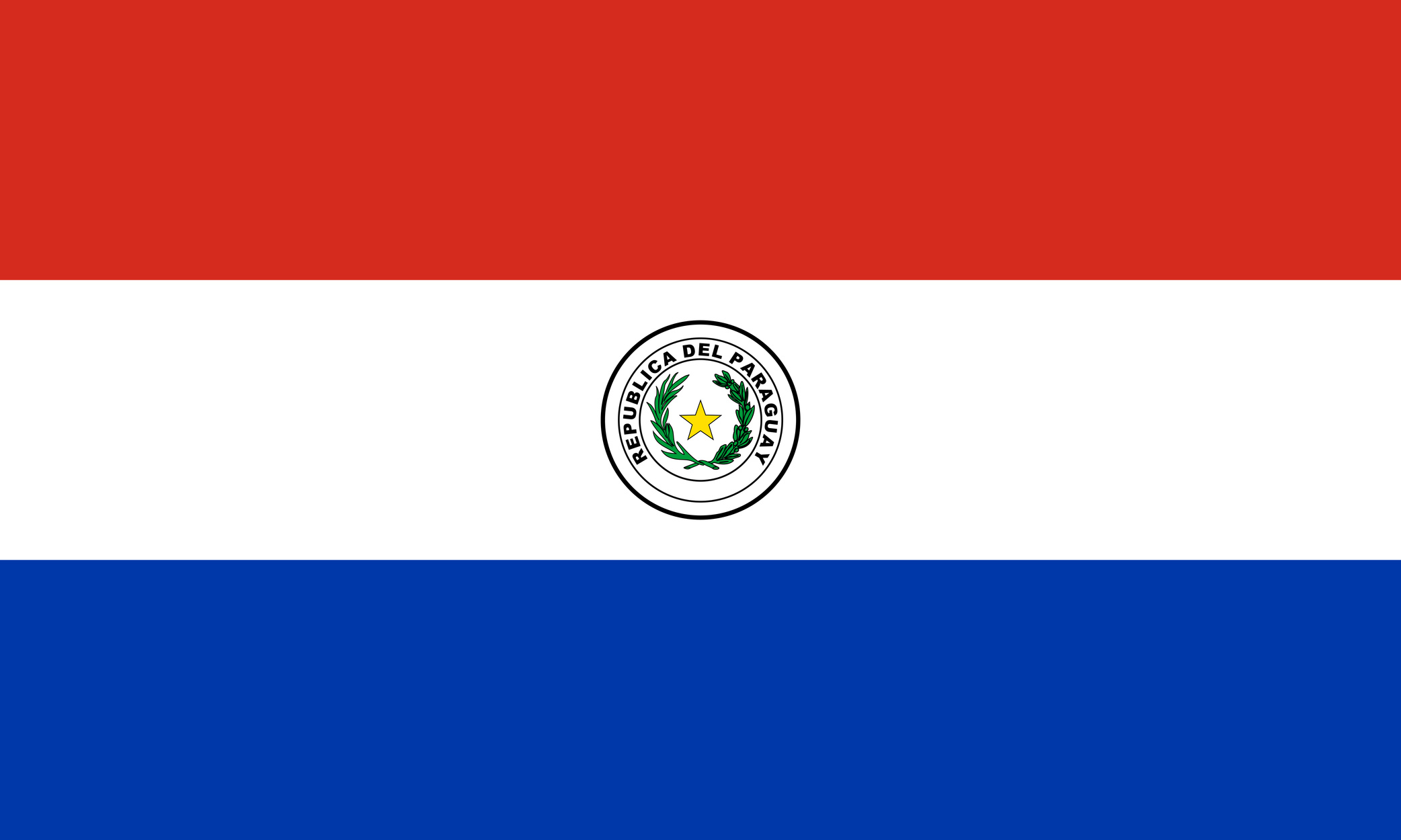 Illustration of Paraguay Flag